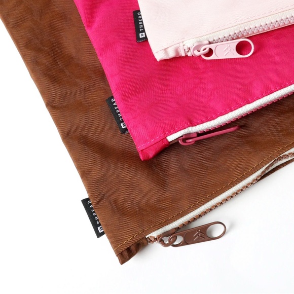 Thread Wallet Organizing Pouches 3 Pack - Brown, Fuchsia, Pink in S,M,L - Picture 4 of 6